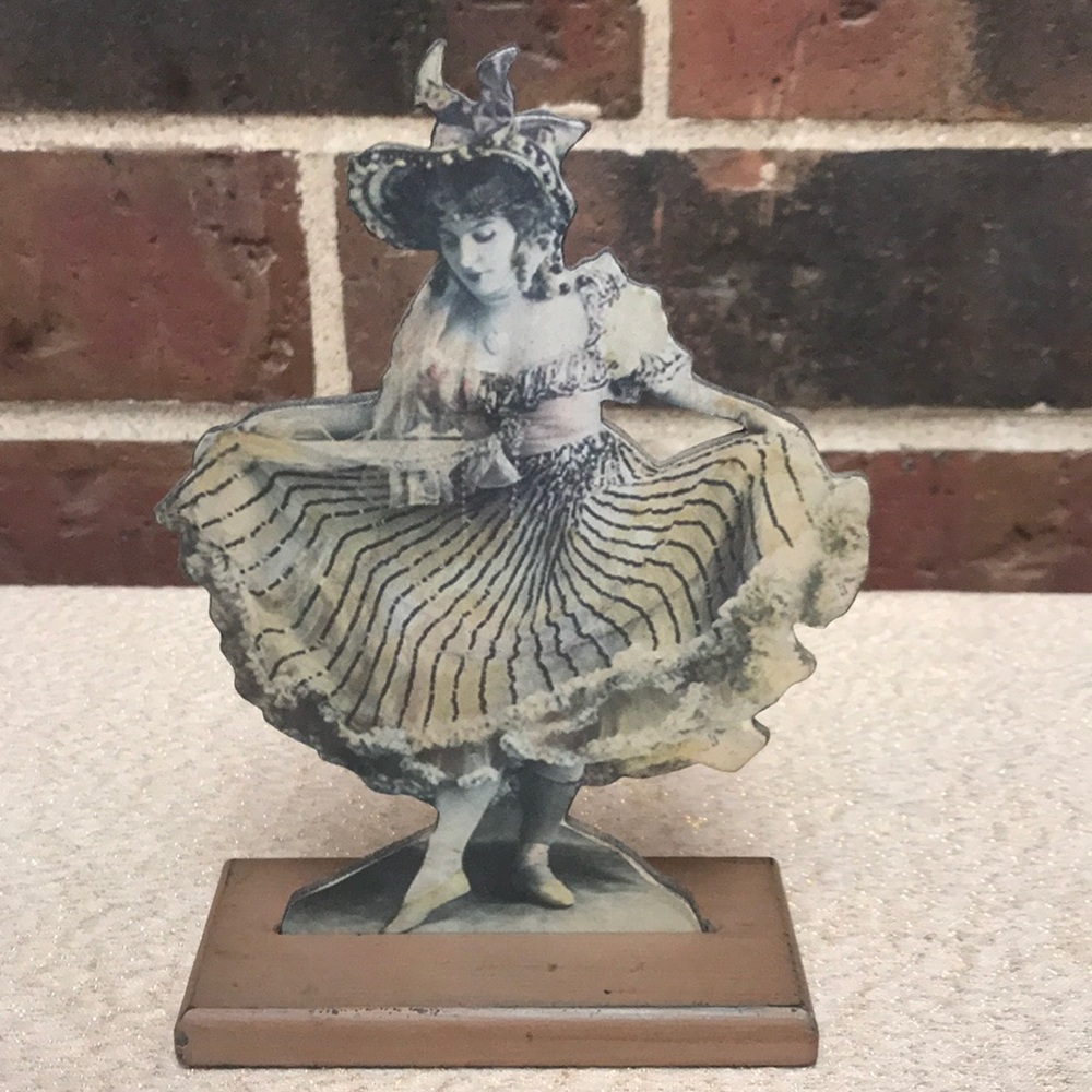Opera girl cut-out with stand